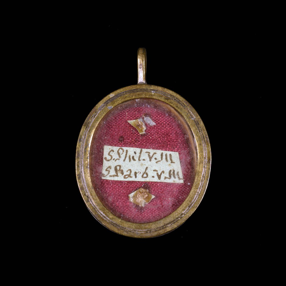 RELIC OF SAINT PHILOMENA and SAINT BARBARA - RELICS