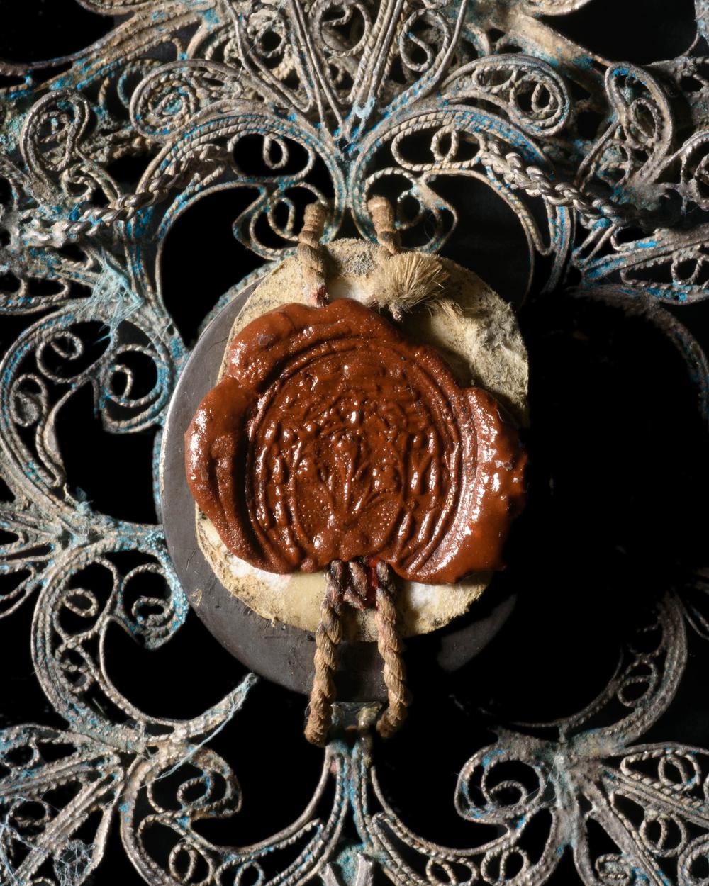 RELIQUAIRE DE LA VRAIE CROIX AVEC POINÇON DU VATICAN - RELICS