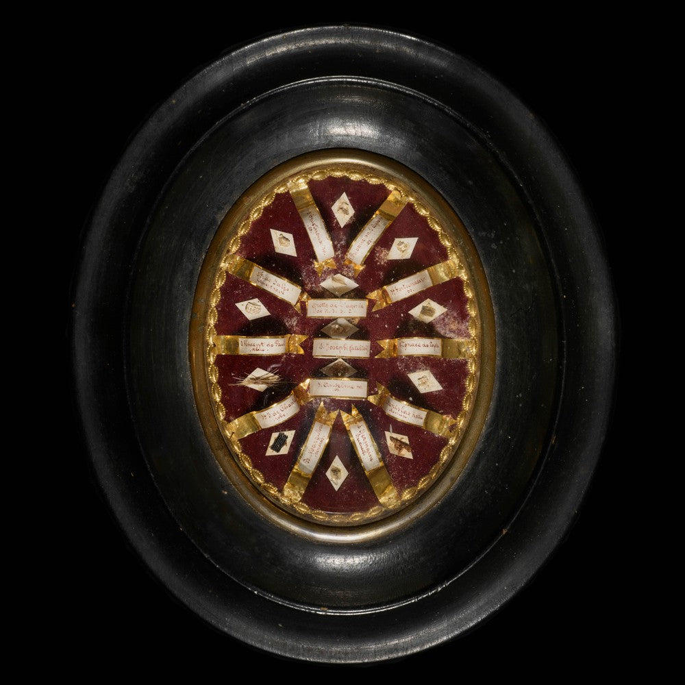 RELIQUARY, 12 RELICS OF SAINTS - RELICS