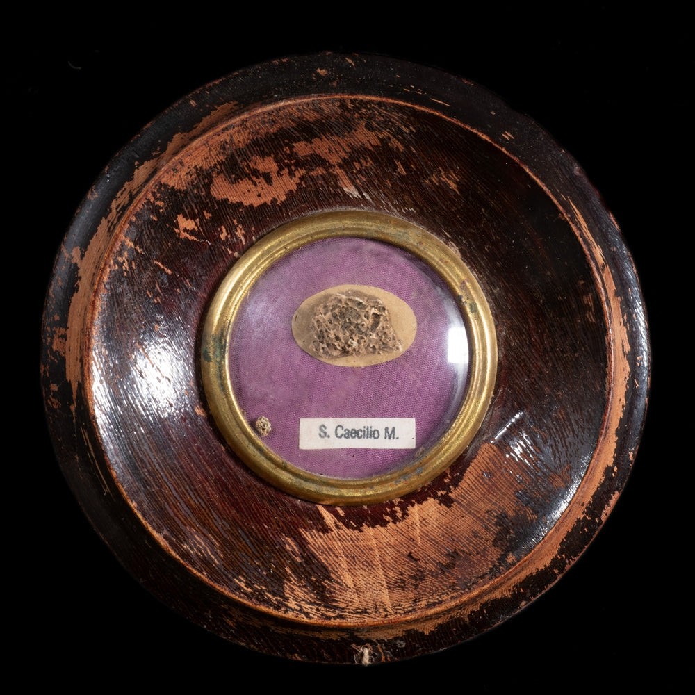 RELIQUARY, FIRST CLASS RELIC EX OSSIBUS OF SAN CECILIO - RELICS