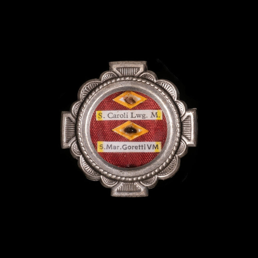 RELIQUARY, RELICS OF ST CHARLES LAWANGA AND ST MARIA GORETTI - RELICS