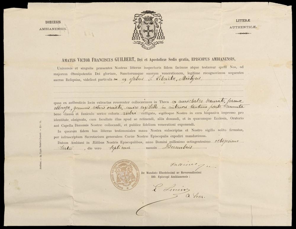 relique sainte liberat + doc - RELICS