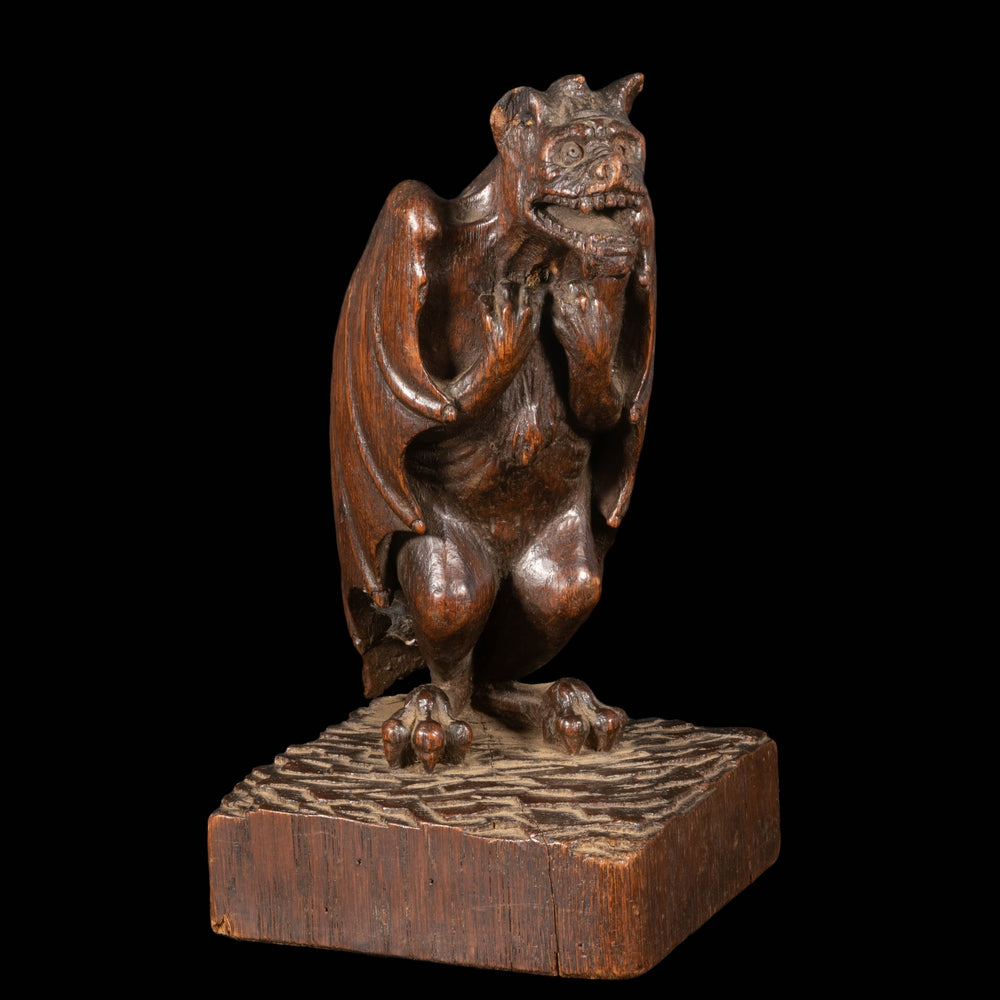 18th Century CARVED WOOD DEMON - RELICS