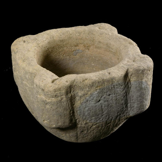 ANTIQUE STONE MORTAR — 16TH–17TH CENTURY - RELICS
