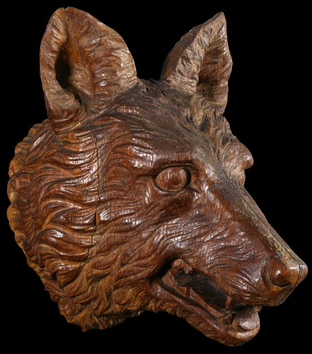 BLACK FOREST WOLF HEAD - RELICS