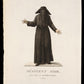 BLACK PENITENT OF MERCY – original 18th-century engraving - RELICS