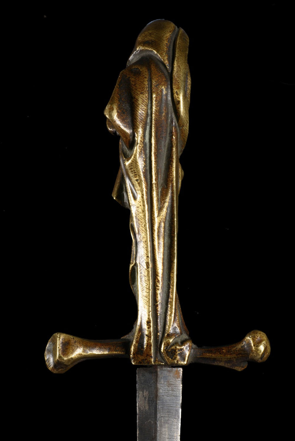 OCCULT ROMANTIC RITUAL DAGGER WITH A FIGURE OF DEATH | RELICS