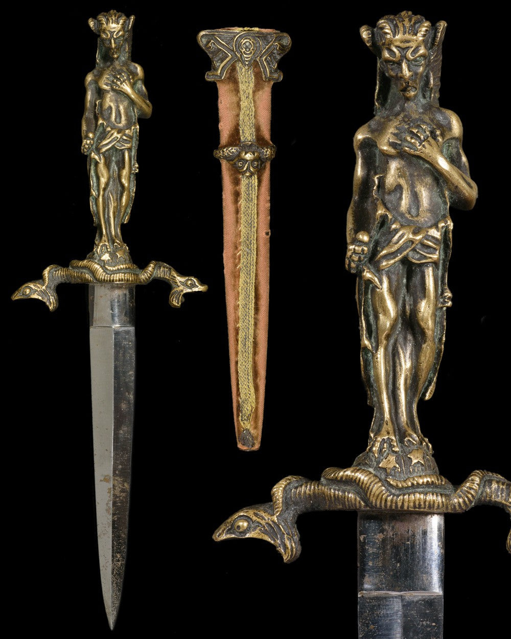 DEVIL AND SNAKE CEREMONY RITUAL DAGGER | RELICS