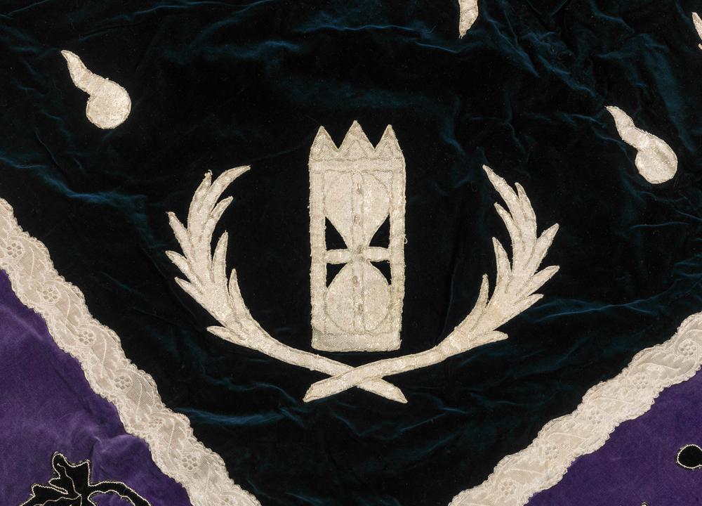 DRAP FUNÉRAIRE POUR CERCUEIL - XIXᵉ siècle - RELICS