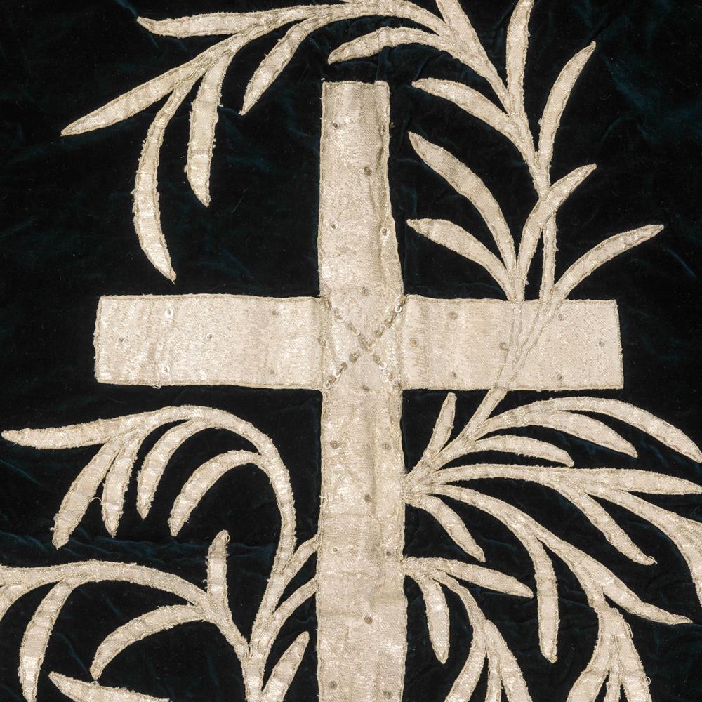 DRAP FUNÉRAIRE POUR CERCUEIL - XIXᵉ siècle - RELICS