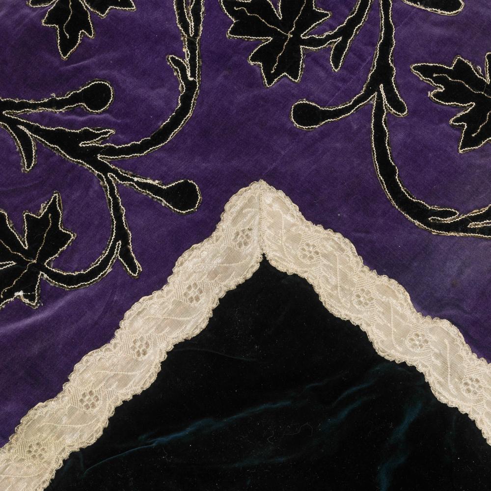 DRAP FUNÉRAIRE POUR CERCUEIL - XIXᵉ siècle - RELICS