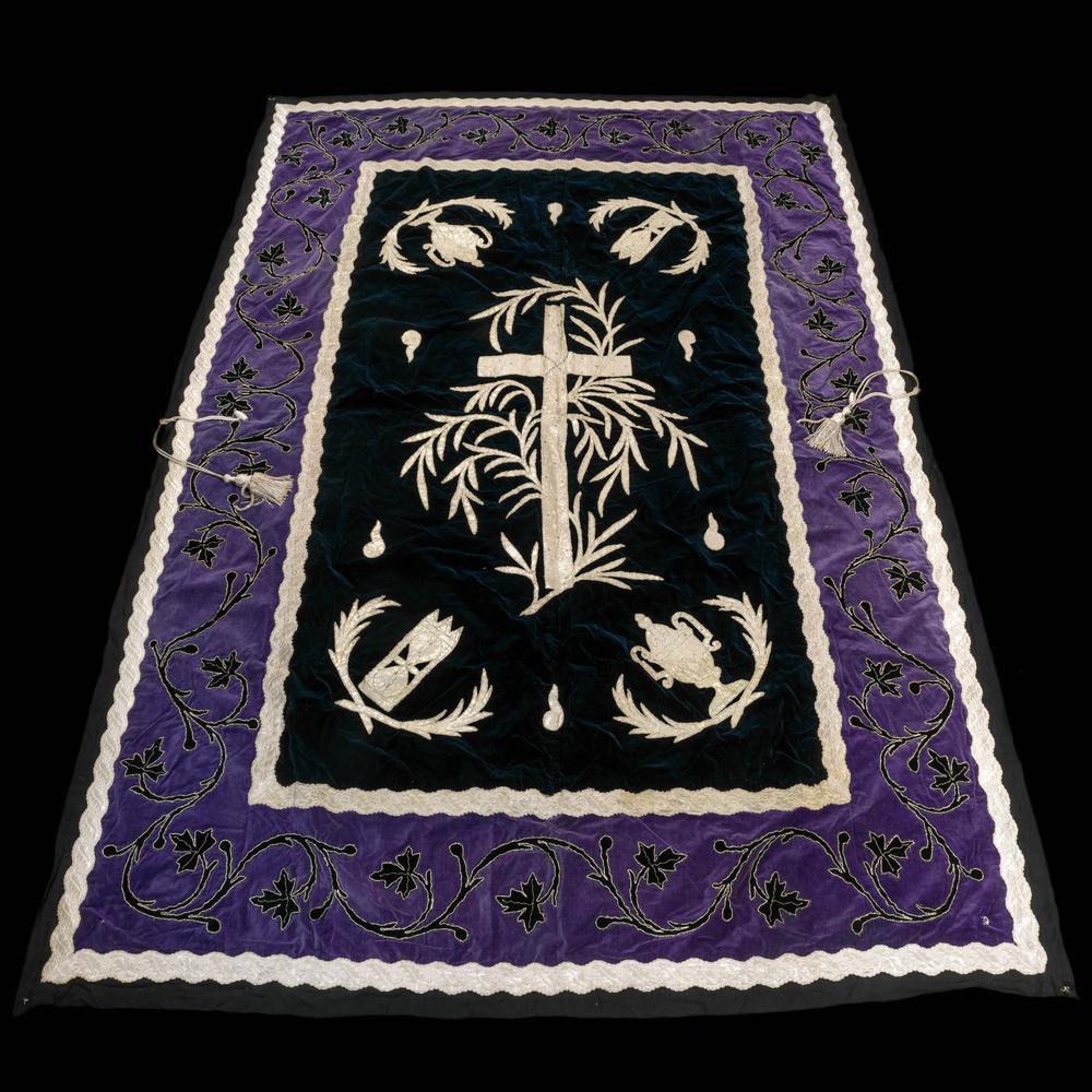 FUNERAL PALL FOR COFFIN – 19th century - RELICS