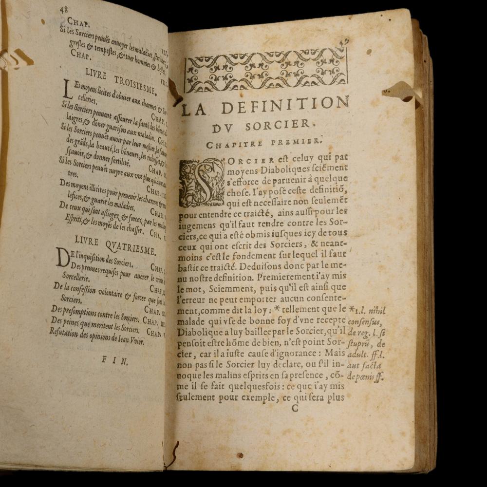 JEAN BODIN – LA DÉMONOMANIE DES SORCIERS – 1598 - Traité de chasse aux sorcières - RELICS