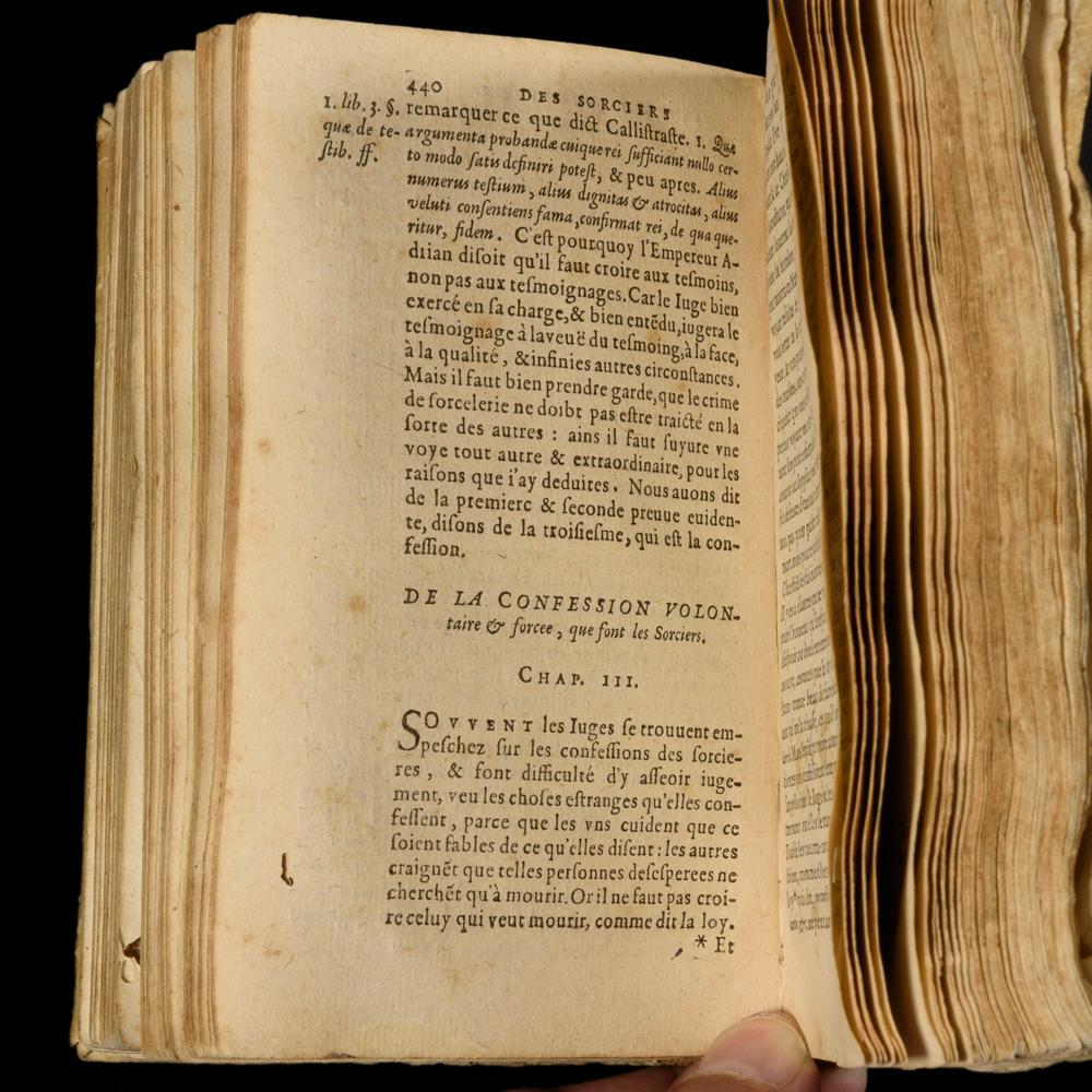 JEAN BODIN – LA DÉMONOMANIE DES SORCIERS – 1598 - Traité de chasse aux sorcières - RELICS