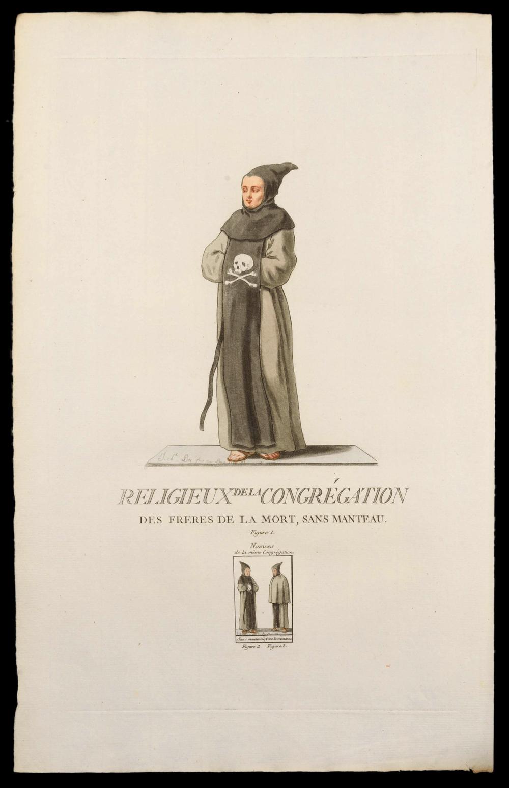 LES FRÈRES DE LA MORT – Ensemble de 3 gravures originales XVIIIe siècle - RELICS