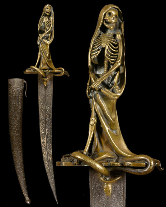 OCCULT “MEMENTO MORI” DAGGER WITH DEATH AND SERPENT - RELICS