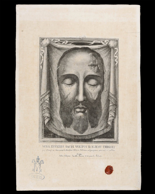 RELIC OF THE HOLY FACE WITH DOCUMENT - RELICS