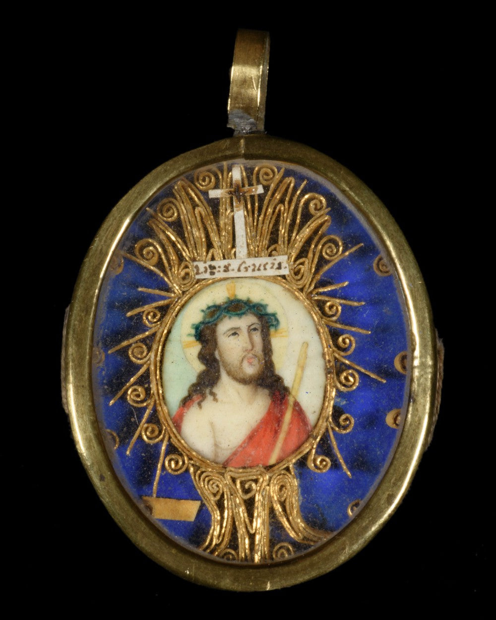 RELIC OF THE TRUE CROSS AND PAINTING OF JESUS CHRIST