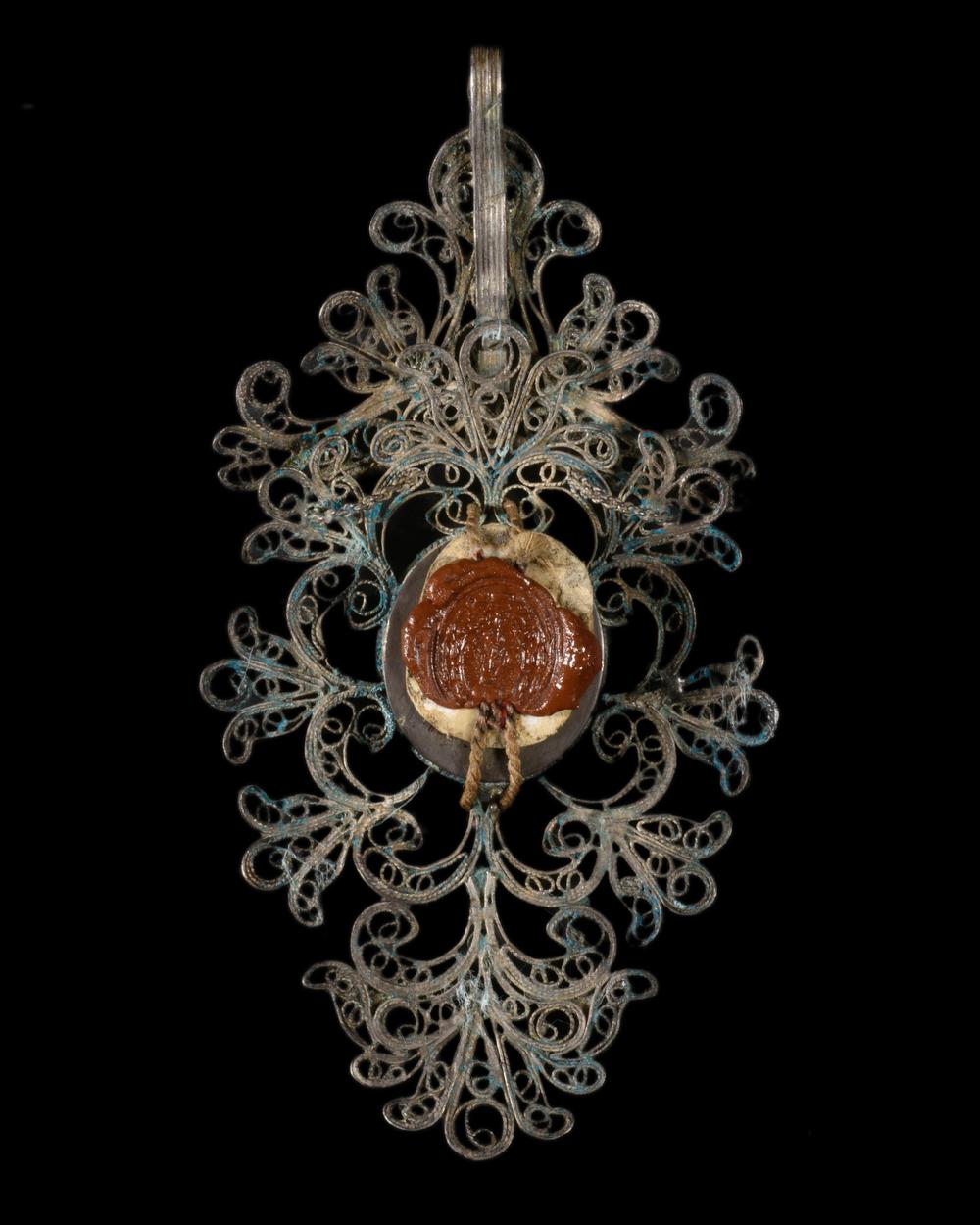 RELIQUAIRE DE LA VRAIE CROIX AVEC POINÇON DU VATICAN - RELICS