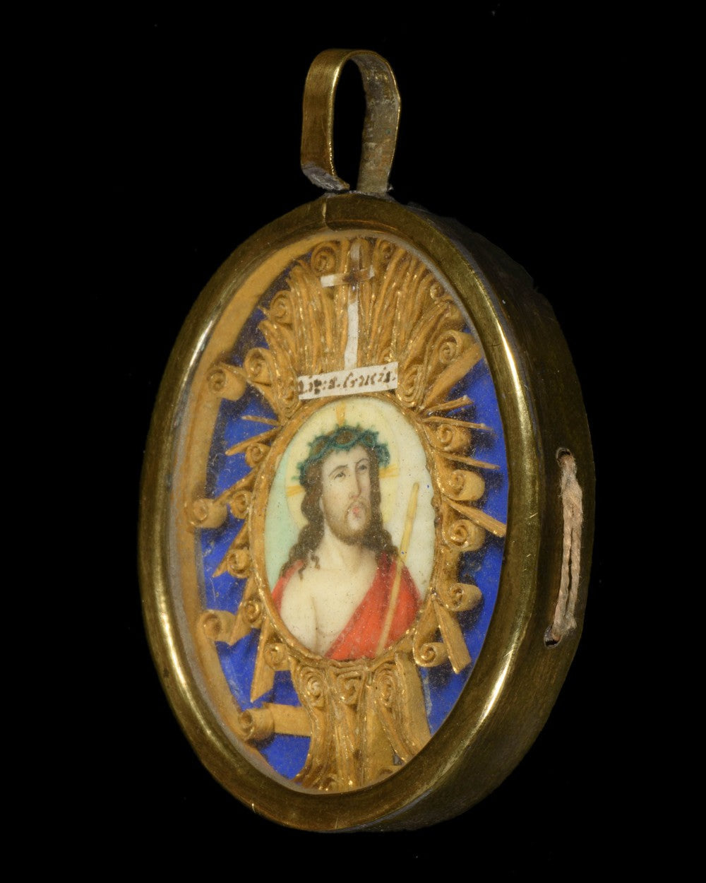 RELIQUAIRE, RELIQUE DE LA VRAIE CROIX ET PEINTURE DE JESUS CHRIST - RELICS