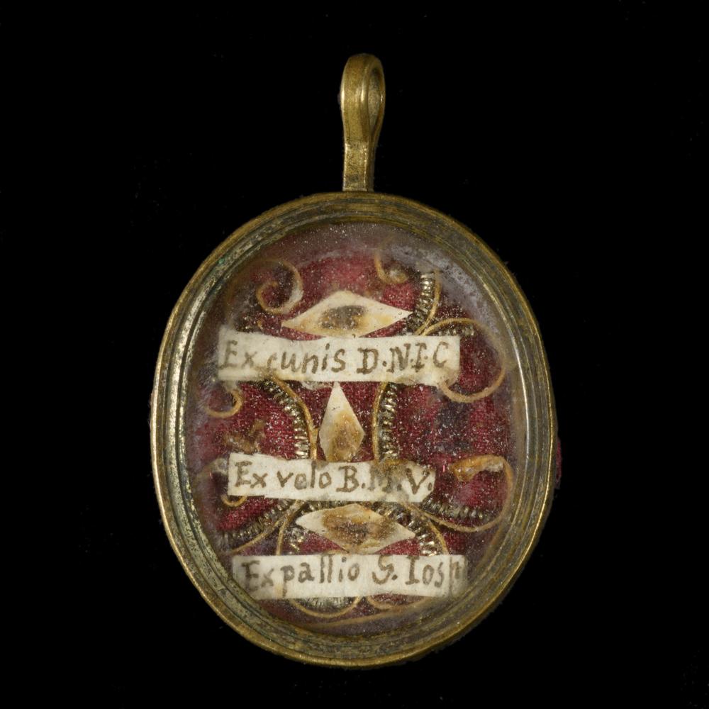 RELIQUARY CRADLE OF CHRIST, VEIL OF THE VIRGIN, SAINT JOSEPH - RELICS