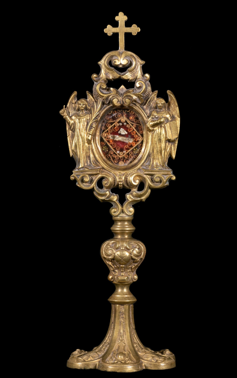 RELIQUARY MONSTRANCE, FIRST CLASS RELIC EX OSSIBUS OF SAINT VICTOR MARTYR - RELICS
