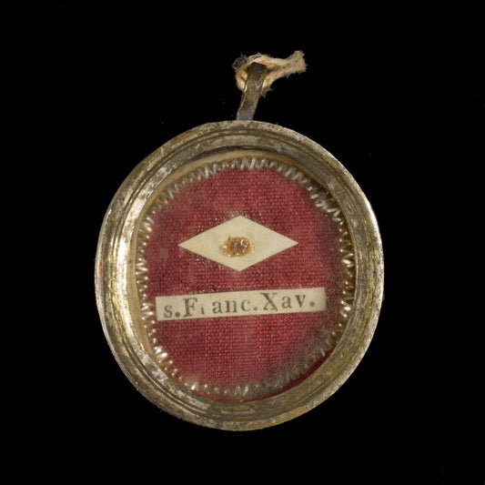 RELIQUARY OF SAINT FRANCIS XAVIER WITH DOCUMENT - RELICS