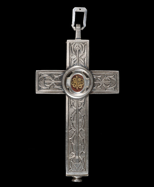 RELIQUARY OF THE TRUE CROSS SILVER  - RELICS