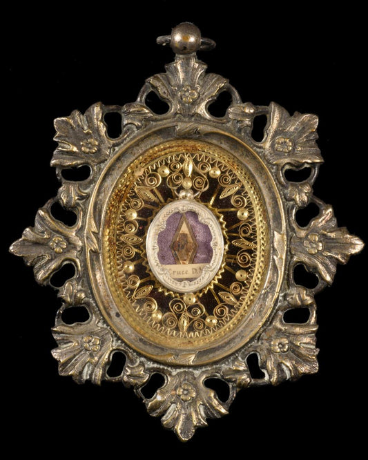 RELIQUARY OF THE TRUE CROSS WITH INTERNAL THECA - RELICS