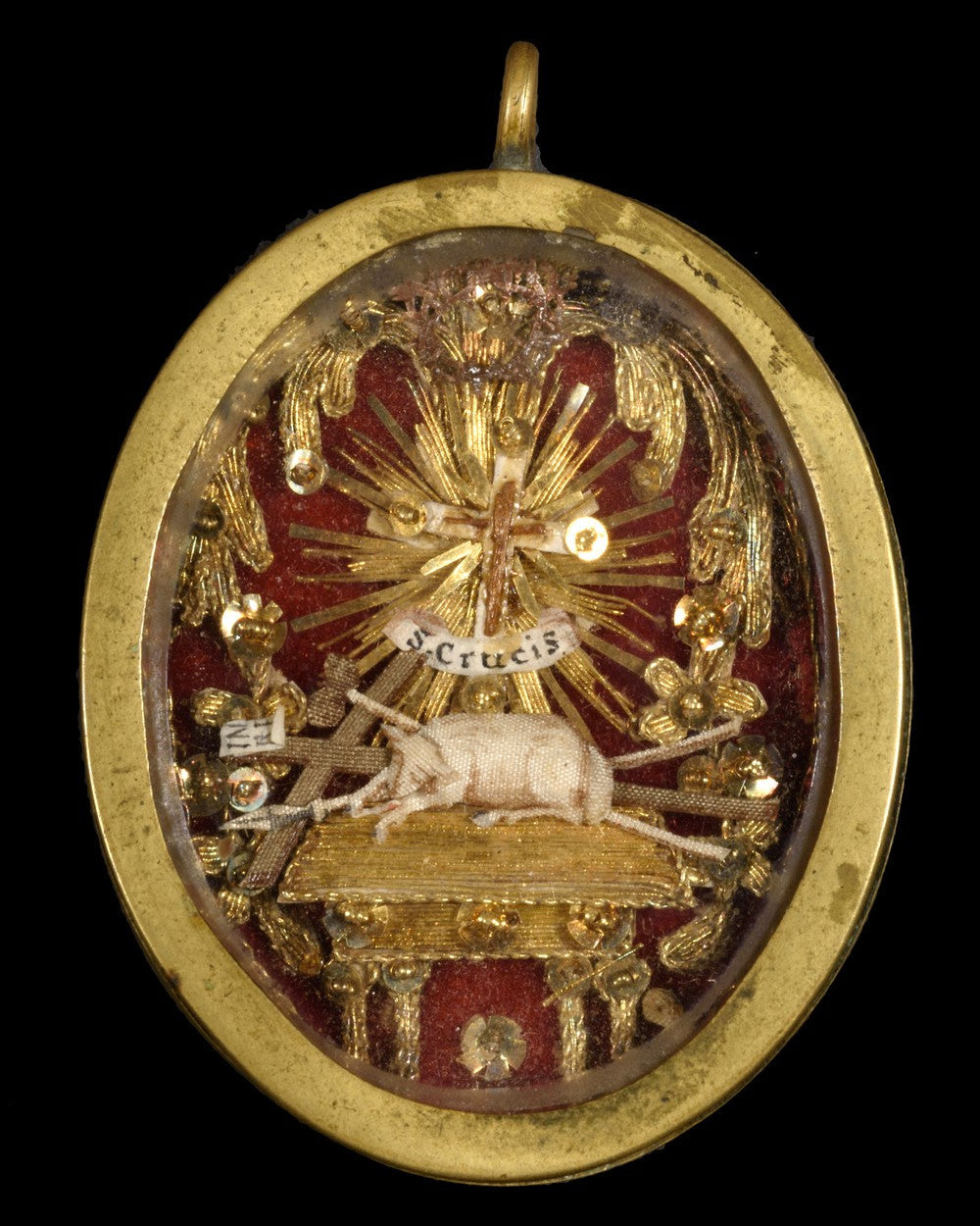 RELIQUARY, RELIC OF THE TRUE CROSS AND BOOK OF REVELATION - RELICS