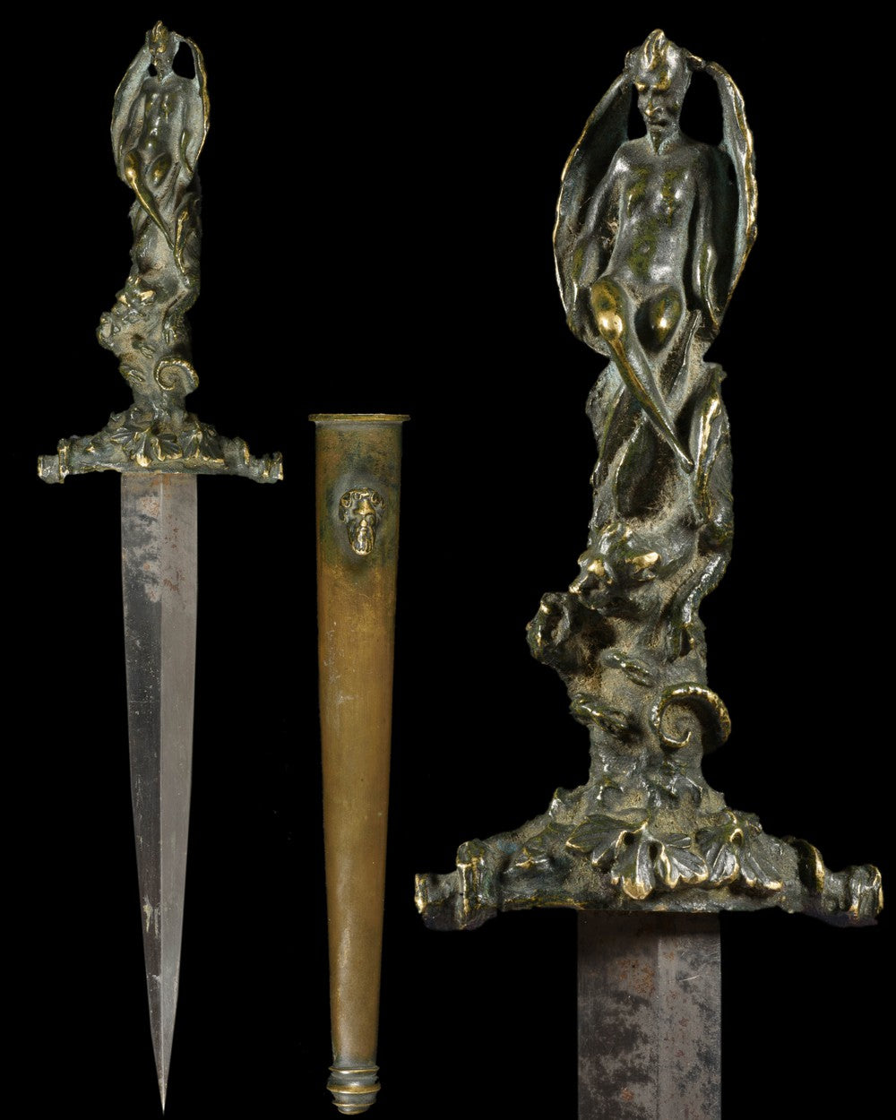 RITUAL DAGGER WITH DEVIL FIGURE - RELICS