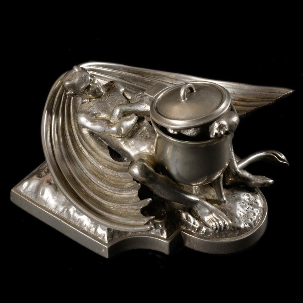 SCULPTURE : LE DIABLE ENDORMI ET LE DAMNÉ – XIXᵉ SIÈCLE - RELICS