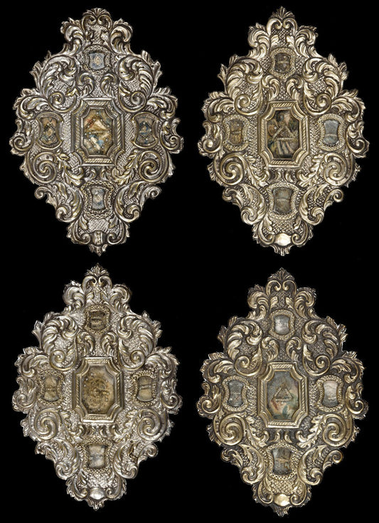 SET OF 4 RELIQUARIES DEDICATED TO THE HOLY MARTYRS