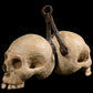 SKULL OF THE DAMNED IN CARVED WOOD AND WROUGHT IRON - RELICS