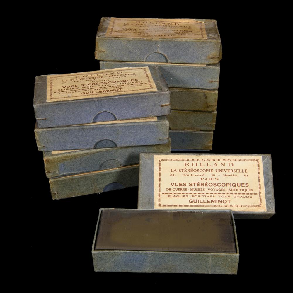 STÉRÉOSCOPE & 200 PLAQUES WW1 - RELICS
