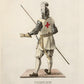 Templier en habit de guerre – gravure originale du XVIIIe siècle - RELICS