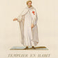 Templier en habit de maison – gravure originale du XVIIIe siècle - RELICS