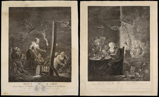 WITCHES’ SABBATH, PAIR OF ENGRAVINGS, 1755 - RELICS